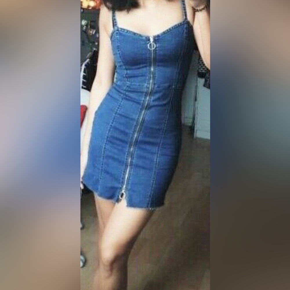 Zara zippered mini dress
